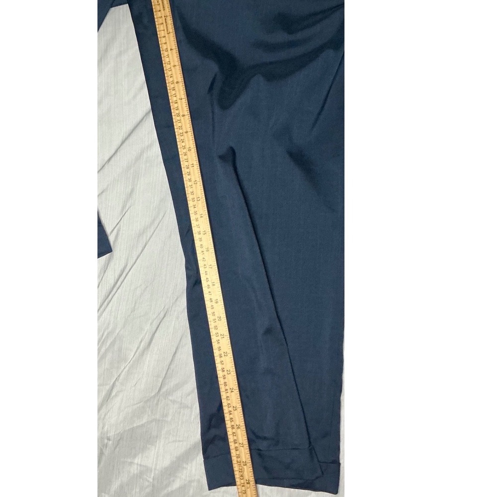 Savane Navy Blue Straight Leg Pants Stretch Business Casual Mens 44x30 Workwear - Picture 5 of 10
